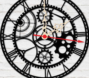 Intra απο ξύλο plywood  Χρώμα wenge 3mm-4mm πάχος - Διακοσμητικό ρολόι τοίχου Δίασταση 20x20 cm INTRAFABR-113537743