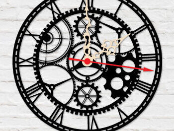 Intra απο ξύλο plywood Χρώμα wenge 3mm-4mm πάχος - Διακοσμητικό ρολόι τοίχου Δίασταση 20x20 cm INTRAFABR-113537743 - Image 1