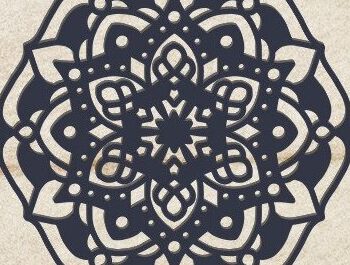 Intra απο ξύλο plywood  Χρώμα wenge 3mm-4mm πάχος - Διακοσμητικό τοίχου Mandala Κοπή Laser Δίασταση 30x30 cm INTRAFABR-113537797 - Image 1