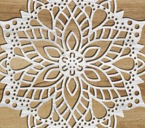 Intra απο ξύλο plywood  Χρώμα wenge 3mm-4mm πάχος - Διακοσμητικό τοίχου Mandala Κοπή Laser Δίασταση 30x30 cm INTRAFABR-113537924