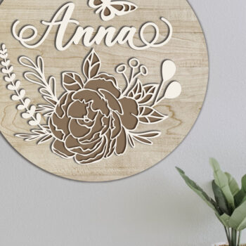 Intra απο ξύλο plywood  Χρώμα wenge 3mm-4mm πάχος - Διακοσμητικό πάνελ τοίχου, με λέιζερ Δίασταση 14x14 cm INTRAFABR-113536772 - Image 2