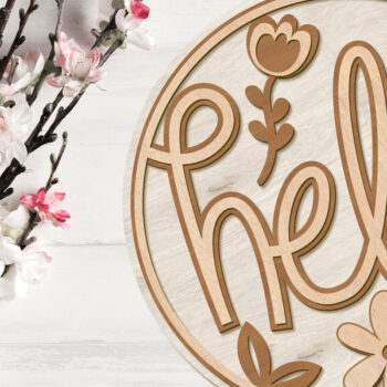 Intra απο ξύλο plywood  Χρώμα wenge 3mm-4mm πάχος - Διακοσμητικό πάνελ τοίχου με λουλούδια Δίασταση 14x14 cm INTRAFABR-114204705 - Image 2