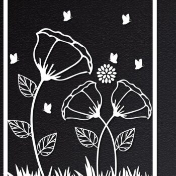 Intra απο ξύλο plywood Χρώμα wenge 3mm-4mm πάχος - Διακοσμητικό Wildflower Δίασταση 30x20 cm INTRAFABR-114205016 - Image 1