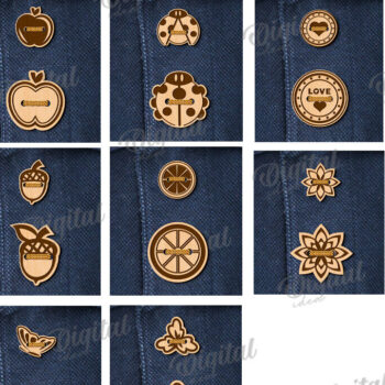 Intra απο ξύλο plywood  Χρώμα wenge 3mm-4mm πάχος - Διακοσμητικά κουμπιά από ξύλο κομμένα με λέιζερ Δίασταση 30x20 cm INTRAFABR-113536874 - Image 2