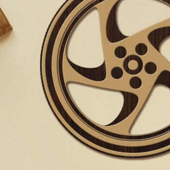 Intra απο ξύλο plywood  Χρώμα wenge 3mm-4mm πάχος - Διακοσμητικός Ξυλοκόψιμο Σουβέρ Δίασταση 4x4 cm INTRAFABR-114205061 - Image 1