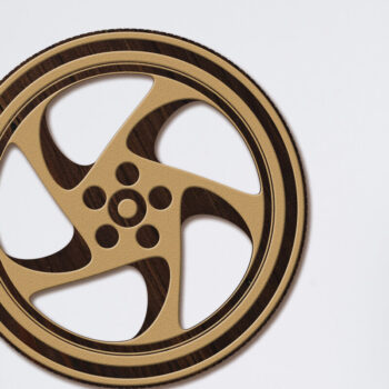 Intra απο ξύλο plywood  Χρώμα wenge 3mm-4mm πάχος - Διακοσμητικός Ξυλοκόψιμο Σουβέρ Δίασταση 4x4 cm INTRAFABR-114205061 - Image 3