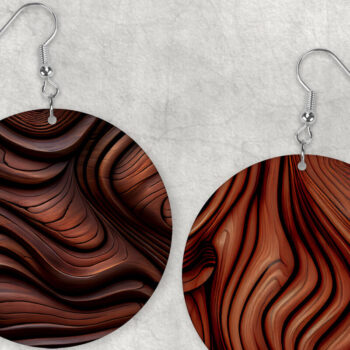 Intra απο ξύλο plywood Χρώμα wenge 3mm-4mm πάχος - Διακοσμητικό Ξύλινο Σκουλαρίκι Sublimation Bus Δίασταση 3x3 cm INTRAFABR-114205110 - Image 1