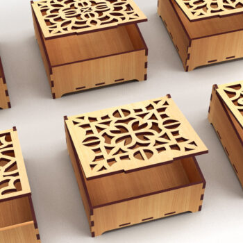 Intra απο ξύλο plywood Χρώμα wenge 3mm-4mm πάχος - Διακοσμητικό Ξύλινο Κουτί Κοπή Laser Δίασταση 6x6 cm INTRAFABR-114205155 - Image 2