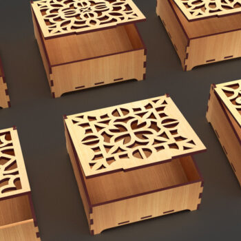 Intra απο ξύλο plywood Χρώμα wenge 3mm-4mm πάχος - Διακοσμητικό Ξύλινο Κουτί Κοπή Laser Δίασταση 6x6 cm INTRAFABR-114205155 - Image 3