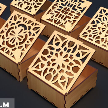 Intra απο ξύλο plywood Χρώμα wenge 3mm-4mm πάχος - Διακοσμητικό Ξύλινο Κουτί Δώρου Κοπή Laser Δίασταση 6x6 cm INTRAFABR-114205994 - Image 1