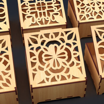 Intra απο ξύλο plywood Χρώμα wenge 3mm-4mm πάχος - Διακοσμητικό Ξύλινο Κουτί Δώρου Κοπή Laser Δίασταση 6x6 cm INTRAFABR-114205994 - Image 3