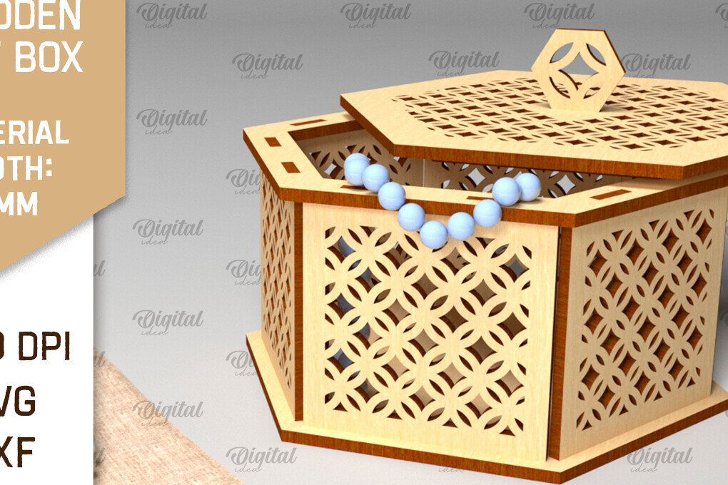 Intra απο ξύλο plywood  Χρώμα wenge 3mm-4mm πάχος - Διακοσμητικό Ξύλινο Κουτί Δώρου Κοπή Laser Δίασταση 15x15 cm INTRAFABR-114206212