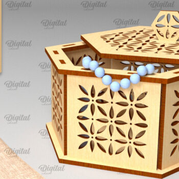 Intra απο ξύλο plywood 3mm-4mm πάχος - Διακοσμητικό Ξύλινο Κουτί Δώρου Κοπή Laser Δίασταση 15x15 cm INTRAFABR-97007855 - Image 1
