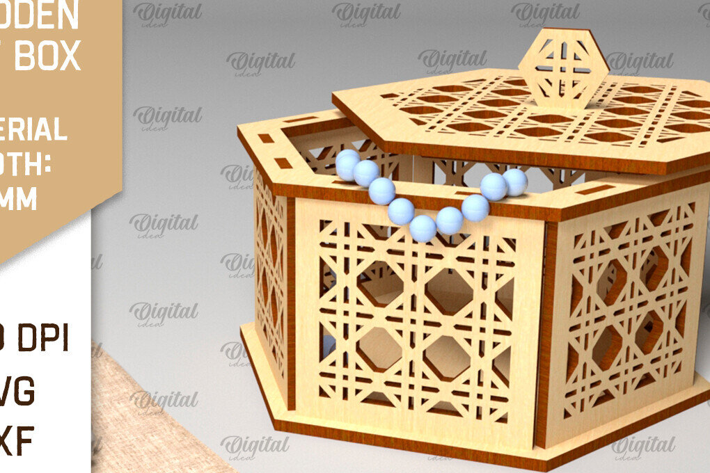 Intra απο ξύλο plywood  Χρώμα wenge 3mm-4mm πάχος - Διακοσμητικό Ξύλινο Κουτί Δώρου Κοπή Laser Δίασταση 15x15 cm INTRAFABR-114206389