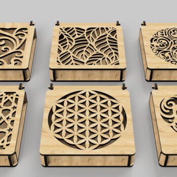 Intra απο ξύλο plywood  Χρώμα wenge 3mm-4mm πάχος - Διακοσμητικό Ξύλινο Κουτί Δώρου Κοπή Laser Δίασταση 110x110 cm INTRAFABR-114206506 - Image 1