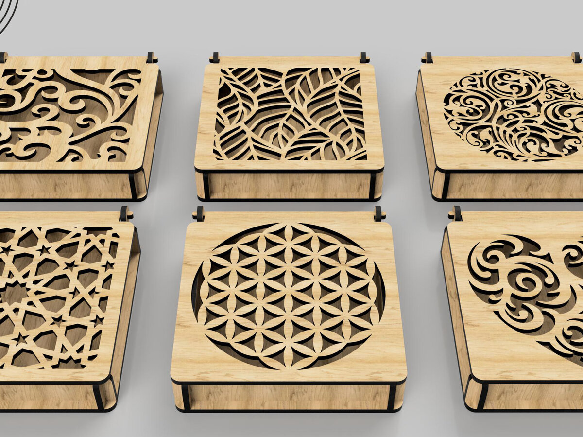 Intra απο ξύλο plywood  Χρώμα wenge 3mm-4mm πάχος - Διακοσμητικό Ξύλινο Κουτί Δώρου Κοπή Laser Δίασταση 110x110 cm INTRAFABR-114206506