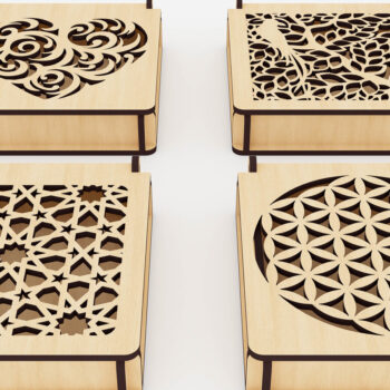 Intra απο ξύλο plywood  Χρώμα wenge 3mm-4mm πάχος - Διακοσμητικό Ξύλινο Κουτί Δώρου Κοπή Laser Δίασταση 110x100 cm INTRAFABR-114206993 - Image 3