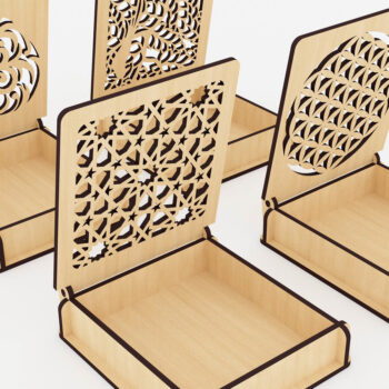 Intra απο ξύλο plywood  Χρώμα wenge 3mm-4mm πάχος - Διακοσμητικό Ξύλινο Κουτί Δώρου Κοπή Laser Δίασταση 110x100 cm INTRAFABR-114206993 - Image 4