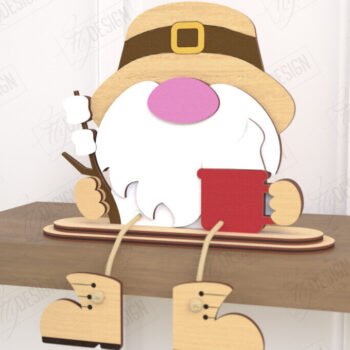 Intra απο ξύλο plywood Χρώμα wenge 3mm-4mm πάχος - Διακοσμητικό Ξύλινο Gnome Κοπή Laser | CNC Δίασταση 20x20 cm INTRAFABR-114207380 - Image 1