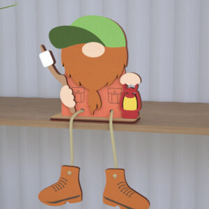 Intra απο ξύλο plywood  Χρώμα wenge 3mm-4mm πάχος - Διακοσμητικό Ξύλινο Gnome |Καθιστό Ειδώλιο Δίασταση 20x20 cm INTRAFABR-100319911