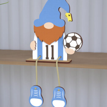 Intra απο ξύλο plywood  Χρώμα wenge 3mm-4mm πάχος - Διακοσμητικό Ξύλινο Gnome |Καθιστό Ειδώλιο Δίασταση 20x20 cm INTRAFABR-53995976 - Image 1