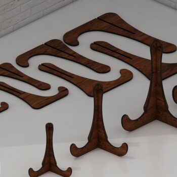 Intra απο ξύλο plywood  Χρώμα wenge 3mm-4mm πάχος - Διακοσμητικό Ξύλινο Πιάτο Σταντ / Οθόνη Δίασταση 30x20 cm INTRAFABR-94250677 - Image 1