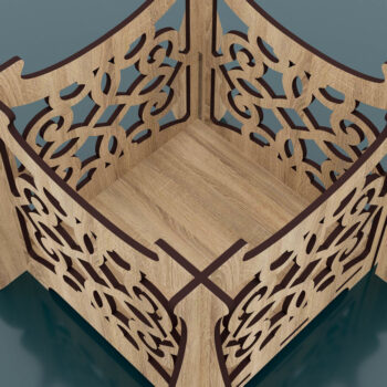 Intra απο ξύλο plywood  Χρώμα wenge 3mm-4mm πάχος - Διακοσμητικά Ξύλινα Αρχεία Δώρου Αποθήκευσης Δίασταση 170x170 cm INTRAFABR-94250774 - Image 2