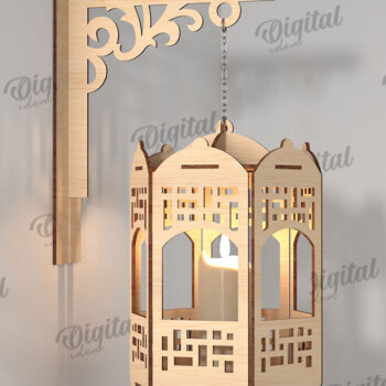 Intra απο ξύλο plywood  Χρώμα wenge 3mm-4mm πάχος - Διακοσμητικό Ξύλινο Επιτοίχιο Φωτιστικό Κοπής Laser Δίασταση 30x20 cm INTRAFABR-94250503 - Image 1