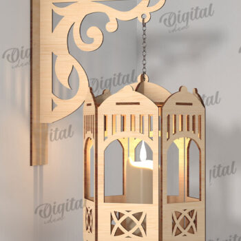 Intra απο ξύλο plywood  Χρώμα wenge 3mm-4mm πάχος - Διακοσμητικό Ξύλινο Επιτοίχιο Φωτιστικό Κοπής Laser Δίασταση 30x20 cm INTRAFABR-101663269 - Image 1