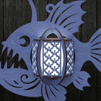 Intra απο ξύλο plywood Χρώμα wenge 3mm-4mm πάχος - Deep Sea Anglerfish Lantern Δίασταση 30x20 cm INTRAFABR-101662110 - Image 1