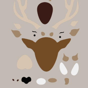 Intra απο ξύλο plywood  Χρώμα wenge 3mm-4mm πάχος - Ελάφι Δίασταση 30x20 cm INTRAFABR-67024406 - Image 2