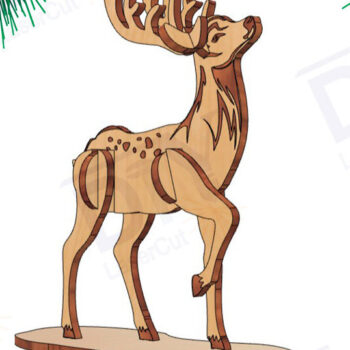 Intra απο ξύλο plywood Χρώμα wenge 3mm-4mm πάχος - Deer 3d Puzzle File Δίασταση 30x20 cm INTRAFABR-67024251 - Image 1
