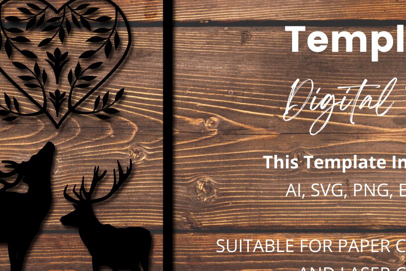 Intra απο ξύλο plywood  Χρώμα wenge 3mm-4mm πάχος - Ελάφι Δίασταση 15x15 cm INTRAFABR-31033918