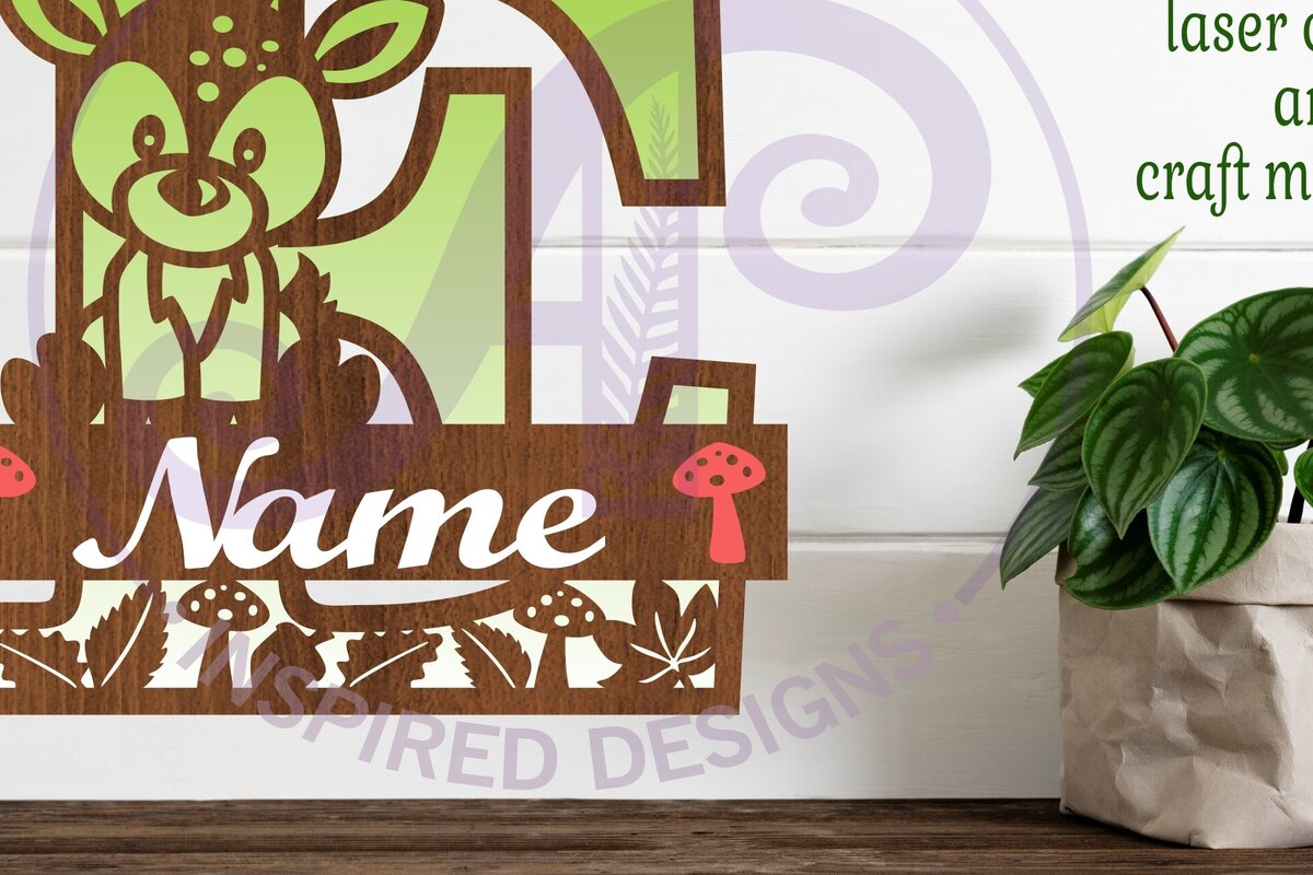 Intra απο ξύλο plywood  Χρώμα wenge 3mm-4mm πάχος - Μονόγραμμα με κεφαλαίο ελάφι Επιστολή E Δίασταση 30x20 cm INTRAFABR-118960981