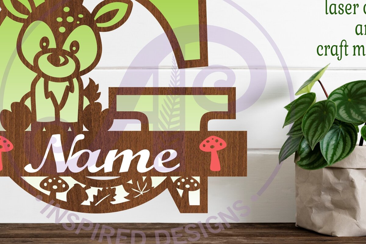 Intra απο ξύλο plywood  Χρώμα wenge 3mm-4mm πάχος - Μονόγραμμα με κεφαλαίο ελάφι Γράμμα G Δίασταση 30x20 cm INTRAFABR-118961092