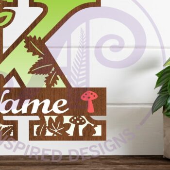 Intra απο ξύλο plywood  Χρώμα wenge 3mm-4mm πάχος - Μονόγραμμα με κεφαλαίο ελάφι Επιστολή K Δίασταση 30x20 cm INTRAFABR-102189130 - Image 1