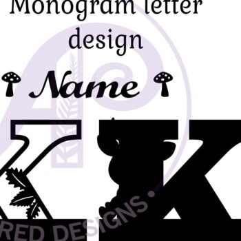 Intra απο ξύλο plywood  Χρώμα wenge 3mm-4mm πάχος - Μονόγραμμα με κεφαλαίο ελάφι Επιστολή K Δίασταση 30x20 cm INTRAFABR-102189130 - Image 3