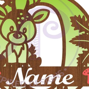 Intra απο ξύλο plywood Χρώμα wenge 3mm-4mm πάχος - Μονόγραμμα με κεφαλαίο ελάφι Επιστολή O Δίασταση 30x20 cm INTRAFABR-109207977 - Image 2