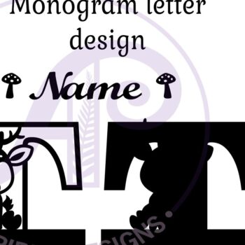 Intra απο ξύλο plywood Χρώμα wenge 3mm-4mm πάχος - Μονόγραμμα με κεφαλαίο ελάφι Επιστολή T Δίασταση 30x20 cm INTRAFABR-109207869 - Image 3