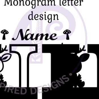 Intra απο ξύλο plywood Χρώμα wenge 3mm-4mm πάχος - Μονόγραμμα με κεφαλαίο ελάφι Letter U Δίασταση 30x20 cm INTRAFABR-109207909 - Image 3