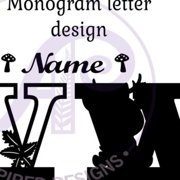 Intra απο ξύλο plywood Χρώμα wenge 3mm-4mm πάχος - Μονόγραμμα με κεφαλαίο ελάφι Επιστολή W Δίασταση 30x20 cm INTRAFABR-109208012 - Image 3