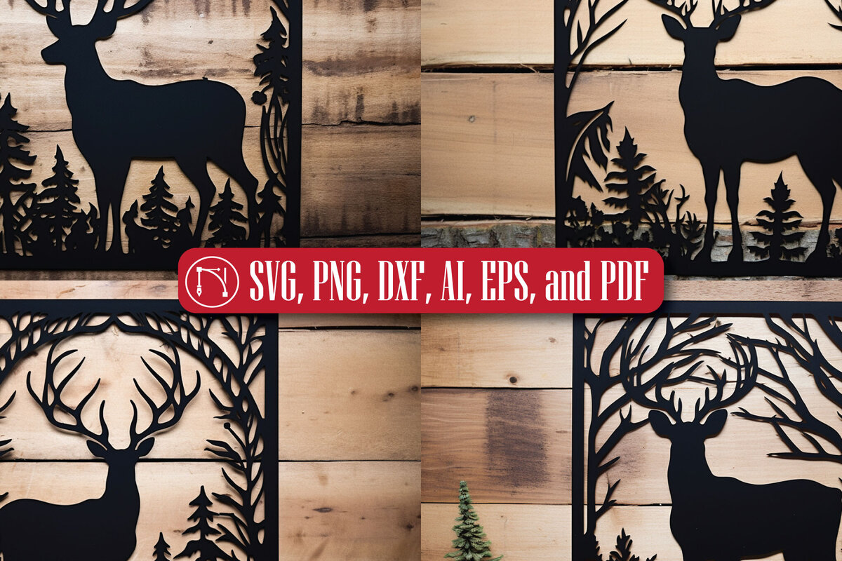 Intra απο ξύλο plywood  Χρώμα wenge 3mm-4mm πάχος - Σετ υ με χριστουγεννιάτικο κομμένο με λέιζερ ελάφια Δίασταση 15x15 cm INTRAFABR-93245860