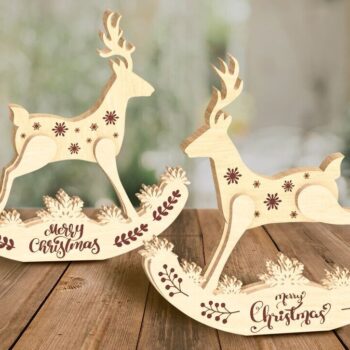 Intra απο ξύλο plywood  Χρώμα wenge 3mm-4mm πάχος - Χριστουγεννιάτικο Σετ Ελαφιού Πολυστρωματικό κομμένο Δίασταση 7x8 cm INTRAFABR-122682764 - Image 1