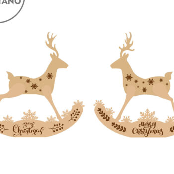 Intra απο ξύλο plywood  Χρώμα wenge 3mm-4mm πάχος - Χριστουγεννιάτικο Σετ Ελαφιού Πολυστρωματικό κομμένο Δίασταση 7x8 cm INTRAFABR-122682764 - Image 7