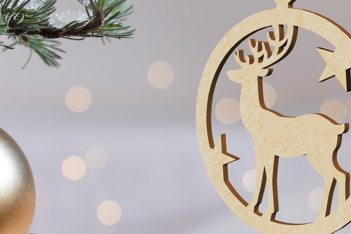 Intra απο ξύλο plywood  Χρώμα wenge 3mm-4mm πάχος - στολιδιών παιχνιδιών ελαφιού Χριστουγεννιάτικου δέντρου Δίασταση 3x3 cm INTRAFABR-122491186