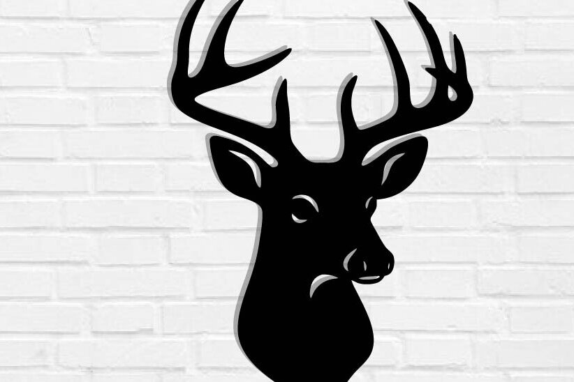 Intra απο ξύλο plywood  Χρώμα wenge 3mm-4mm πάχος - Deer Head , Deer Head Δίασταση 40x50 cm INTRAFABR-119192220