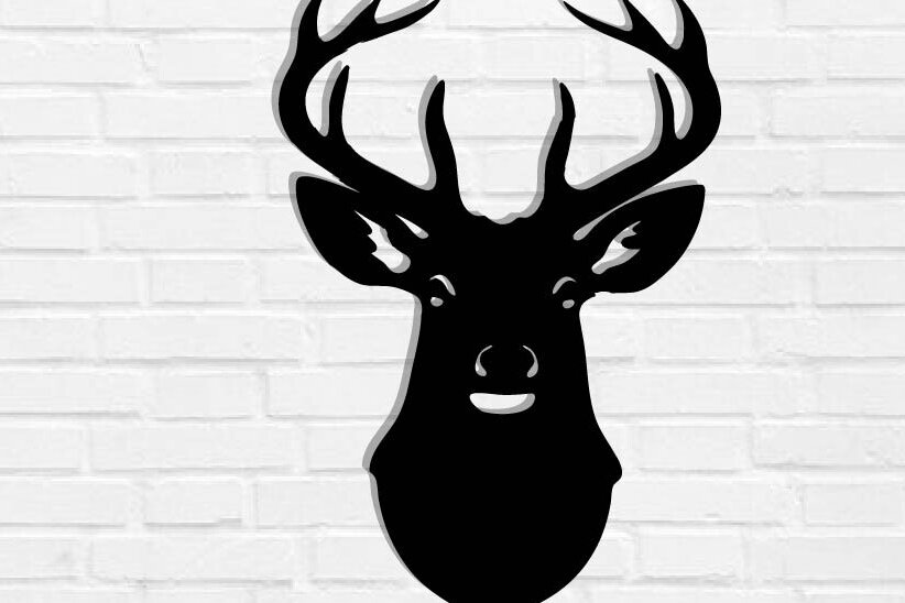 Intra απο ξύλο plywood  Χρώμα wenge 3mm-4mm πάχος - Deer Head , Deer Head Δίασταση 40x50 cm INTRAFABR-119538598