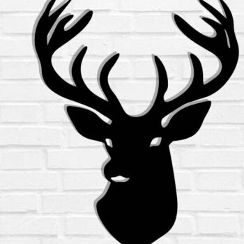 Intra απο ξύλο plywood Χρώμα wenge 3mm-4mm πάχος - Deer Head Metal Wall Art Δίασταση 40x50 cm INTRAFABR-114246648 - Image 1