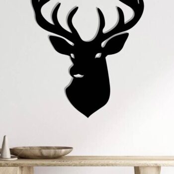 Intra απο ξύλο plywood Χρώμα wenge 3mm-4mm πάχος - Deer Head Metal Wall Art Δίασταση 40x50 cm INTRAFABR-114246648 - Image 2