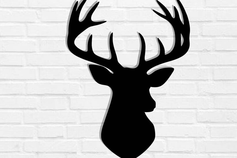 Intra απο ξύλο plywood  Χρώμα wenge 3mm-4mm πάχος - Deer Head διακόσμηση τοίχου Δίασταση 40x50 cm INTRAFABR-114246653